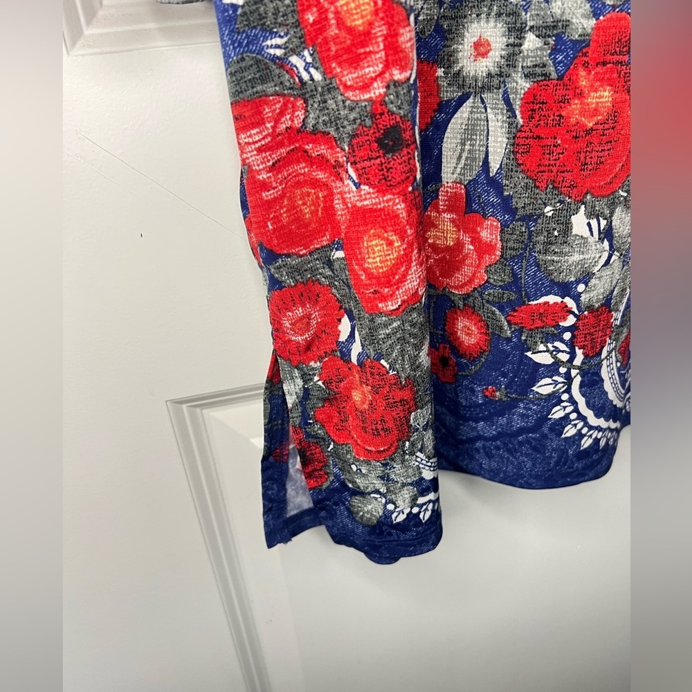 Ali Miles Women’s Floral Print Tunic Sz.L Career Casual Office wear - Picture 8 of 11